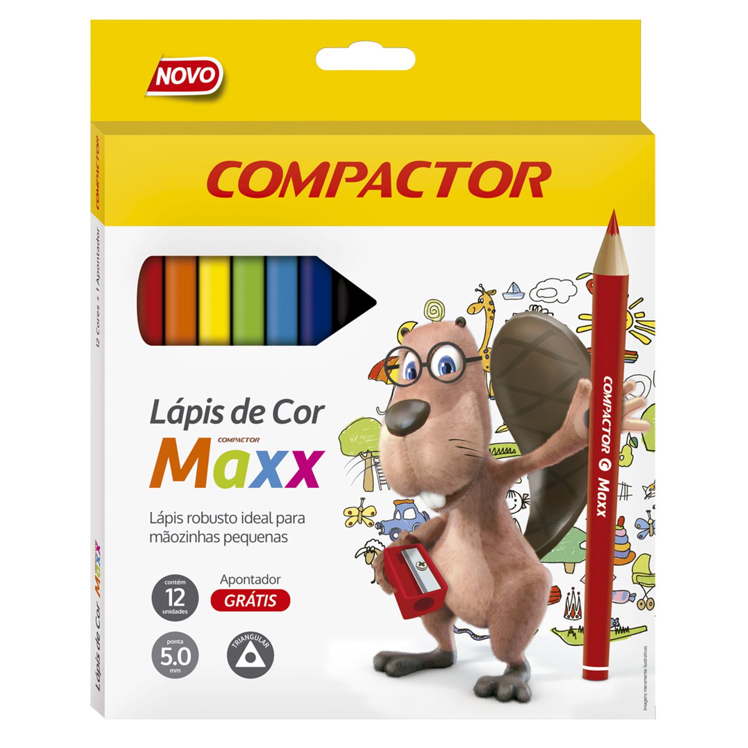 Kit Lápis de Cor Maxx C/12 Cores Compactor - Compactor Store